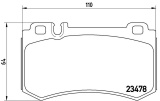 Sada brzdových destiček BREMBO P50061 - MERCEDES-BENZ