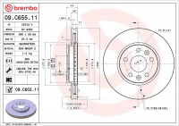 Brzdový kotouč BREMBO 09.C655.11 - RENAULT
