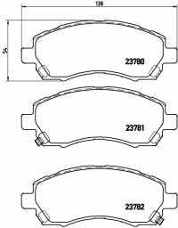 Sada brzdových destiček BREMBO P78009 - SUBARU