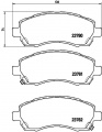 Sada brzdových destiček BREMBO P78009 - SUBARU