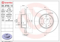 Brzdový kotouč BREMBO 08.9759.10 - IVECO