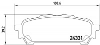Sada brzdových destiček BREMBO P78014 - SUBARU Sada brzdových destiček BREMBO P78014 - SUBARU