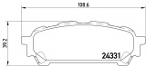Sada brzdových destiček BREMBO P78014 - SUBARU