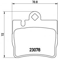Sada brzdových destiček BREMBO P50042 - MERCEDES-BENZ