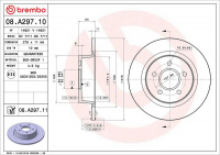 Brzdový kotouč BREMBO 08.A297.11 Brzdový kotouč BREMBO 08.A297.11