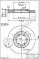 Brzdový kotouč BREMBO 09.5232.10 - NISSAN