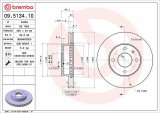 Brzdový kotouč BREMBO 09.5134.10 - FORD