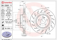 Brzdový kotouč BREMBO 09.C502.11 - MERCEDES-BENZ Brzdový kotouč BREMBO 09.C502.11 - MERCEDES-BENZ