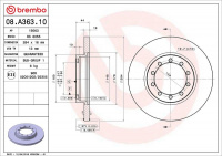 Brzdový kotouč BREMBO 08.A363.10
