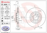 Brzdový kotouč BREMBO 09.8690.11 - AUDI, SEAT, ŠKODA, VW
