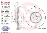 Brzdový kotouč BREMBO 09.A820.11