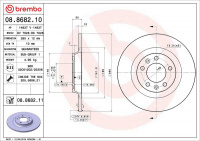 Brzdový kotouč BREMBO 08.8682.11
