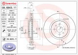Brzdový kotouč BREMBO 09.6843.11 - FIAT