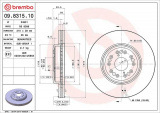 Brzdový kotouč BREMBO 09.8315.10 - LEXUS
