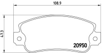 Sada brzdových destiček BREMBO P23021 - FIAT, SEAT