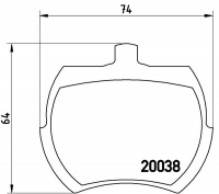 Sada brzdových destiček BREMBO P52002 - AUSTIN, ROVER