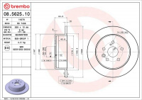 Brzdový kotouč BREMBO 08.5625.10 - TOYOTA