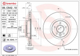 Brzdový kotouč BREMBO 09.C542.11 - FORD