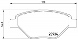 Sada brzdových destiček BREMBO P68031 - RENAULT