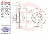 Brzdový kotouč BREMBO 09.5254.10 - NISSAN