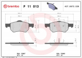 Sada brzdových destiček BREMBO P11013 - CHRYSLER