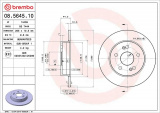 Brzdový kotouč BREMBO 08.5645.10 - RENAULT