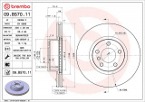 Brzdový kotouč BREMBO 09.B570.11 - BMW