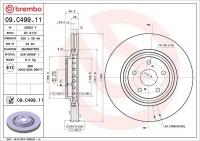Brzdový kotouč BREMBO 09.C499.11 - LEXUS, TOYOTA