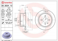 Brzdový kotouč BREMBO 08.9504.10 - BMW Brzdový kotouč BREMBO 08.9504.10 - BMW
