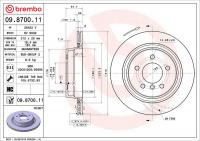 Brzdový kotouč BREMBO 09.8700.11 Brzdový kotouč BREMBO 09.8700.11