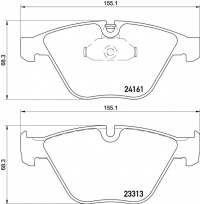 Sada brzdových destiček BREMBO P06081