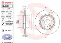 Brzdový kotouč BREMBO 08.D060.11