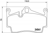Sada brzdových destiček BREMBO P65028 - PORSCHE