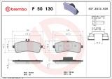 Sada brzdových destiček BREMBO P50130 - MERCEDES-BENZ