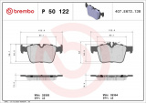 Sada brzdových destiček BREMBO P50122 - MERCEDES-BENZ