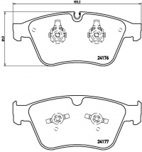 Sada brzdových destiček BREMBO P50105 - MERCEDES-BENZ Sada brzdových destiček BREMBO P50105 - MERCEDES-BENZ