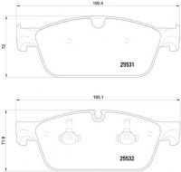 Sada brzdových destiček BREMBO P50112 - MERCEDES-BENZ Sada brzdových destiček BREMBO P50112 - MERCEDES-BENZ