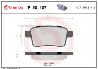 Sada brzdových destiček BREMBO P50107 - MERCEDES-BENZ