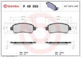 Sada brzdových destiček BREMBO P49055 - MAZDA