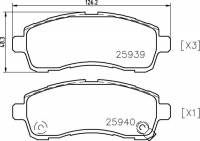 Sada brzdových destiček BREMBO P49057 - MAZDA