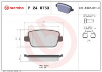 Sada brzdových destiček BREMBO P24075X - FORD