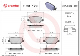 Sada brzdových destiček BREMBO P23179 - FIAT