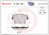 Sada brzdových destiček BREMBO P23175 - CHRYSLER, DODGE, LANCIA