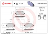 Sada brzdových destiček BREMBO P23177 - FIAT, JEEP