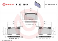 Sada brzdových destiček BREMBO P23154X - ALFA ROMEO