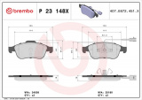 Sada brzdových destiček BREMBO P23148X - ALFA ROMEO