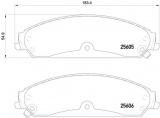 Sada brzdových destiček BREMBO P23149 - CHRYSLER, DODGE, LANCIA