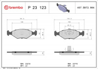 Sada brzdových destiček BREMBO P23123 - FIAT