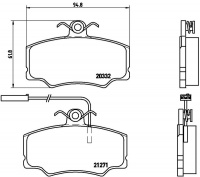 Sada brzdových destiček BREMBO P23048 - ALFA ROMEO