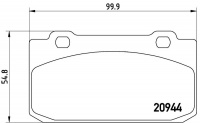 Sada brzdových destiček BREMBO P23027 - ALFA ROMEO